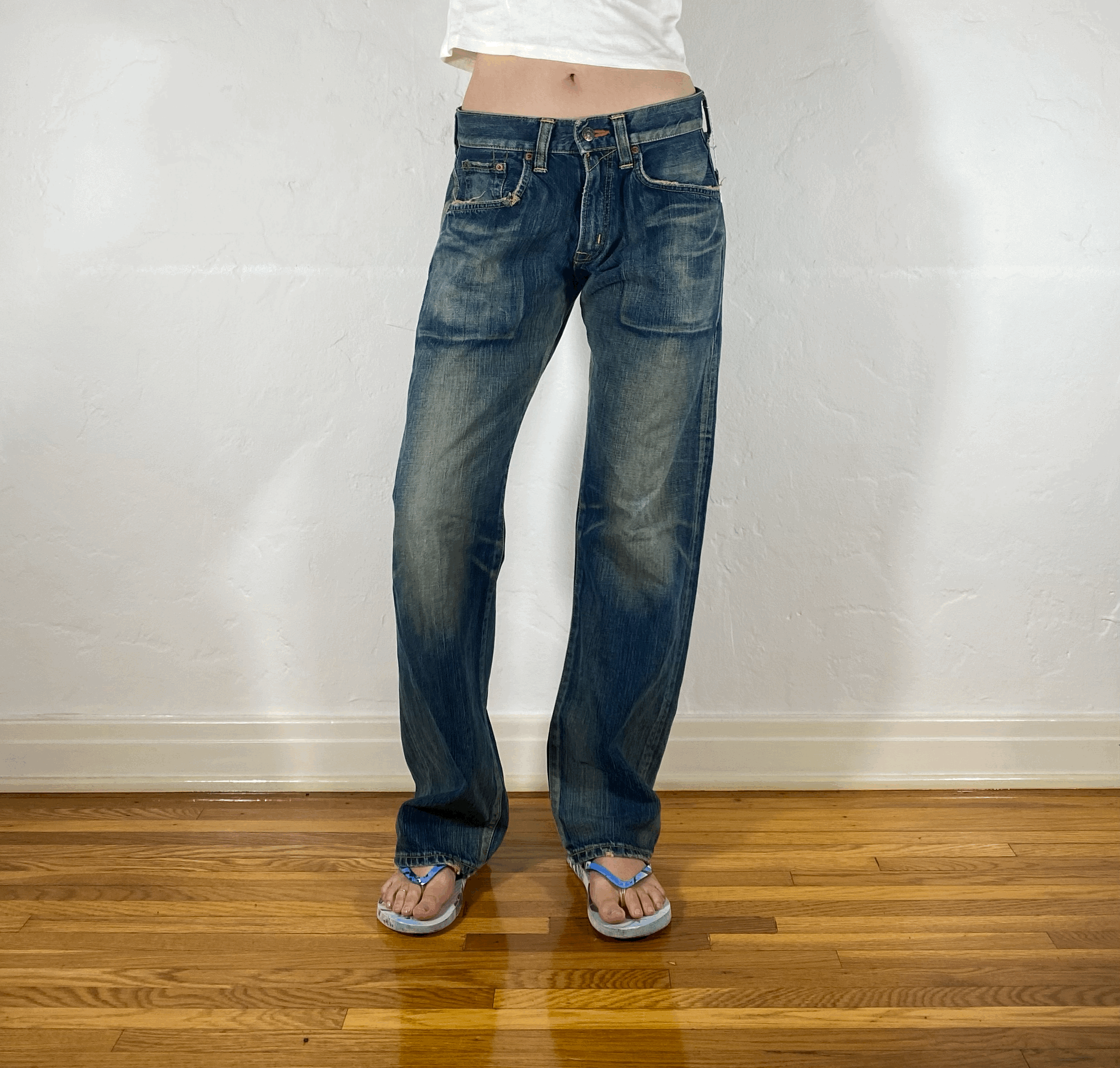 Edwin Unique Blue Baggy Jeans, S