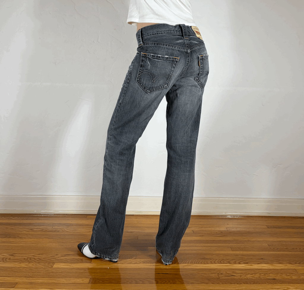Levi Classic Vintage Light Gray Jeans, S/M