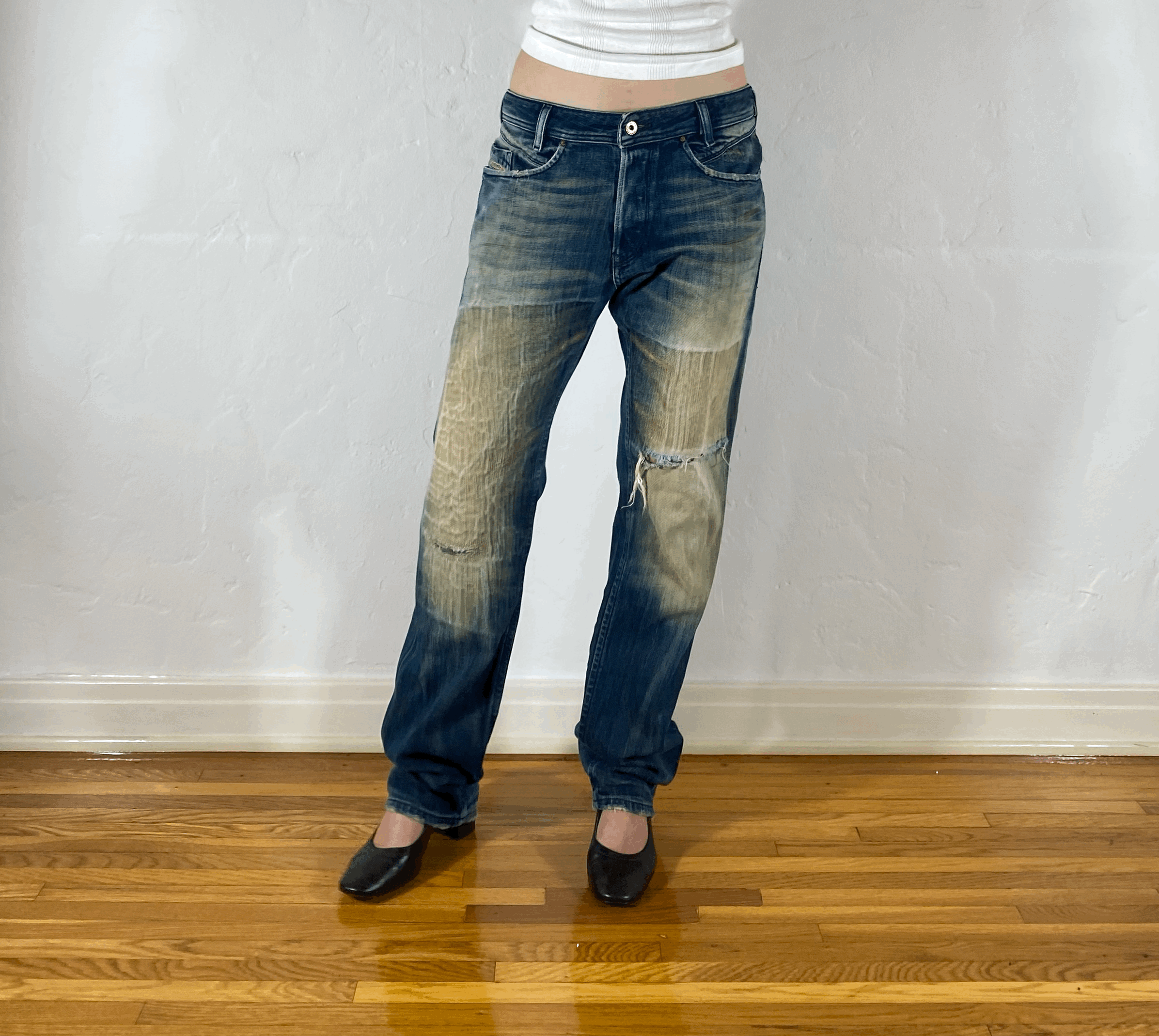 Diesel Textured Ombre Jeans, L