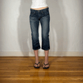 Edwin Cinch Back Capri Jeans, S