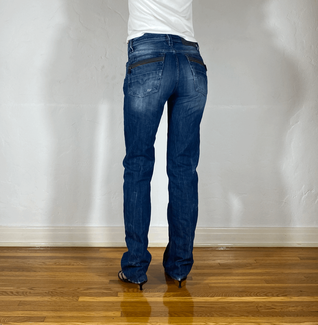 Diesel Relaxed Dark Blue Jeans, S