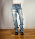 Edwin Repaired Distressed Jeans, M