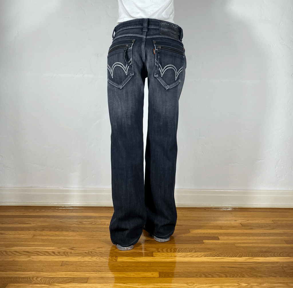 Fleece Lined Dark Winter Jeans, S/M