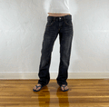 Edwin Black and Orange Stitch Tiger Jeans, M