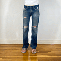 Diesel Relaxed Blue Hole Jeans, XS/S