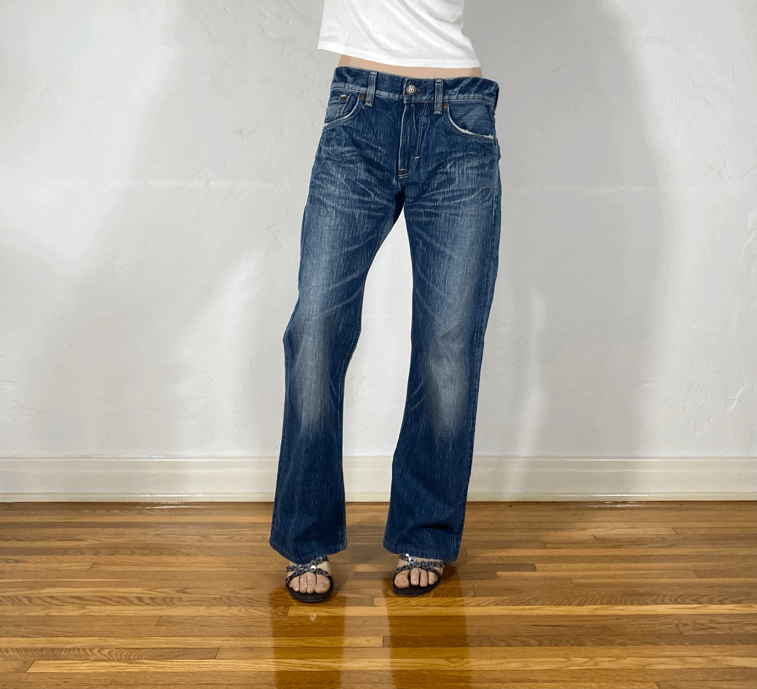 Edwin Blue Trip Flare Jeans, M/L