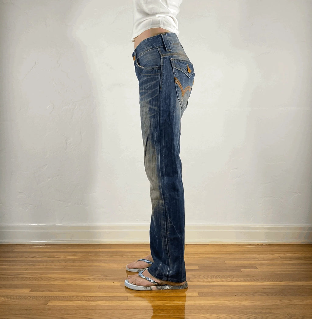 Edwin Orange Stitch Jeans, XS/S