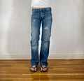 Diesel Relaxed Red Stitched Ombre Jeans, M