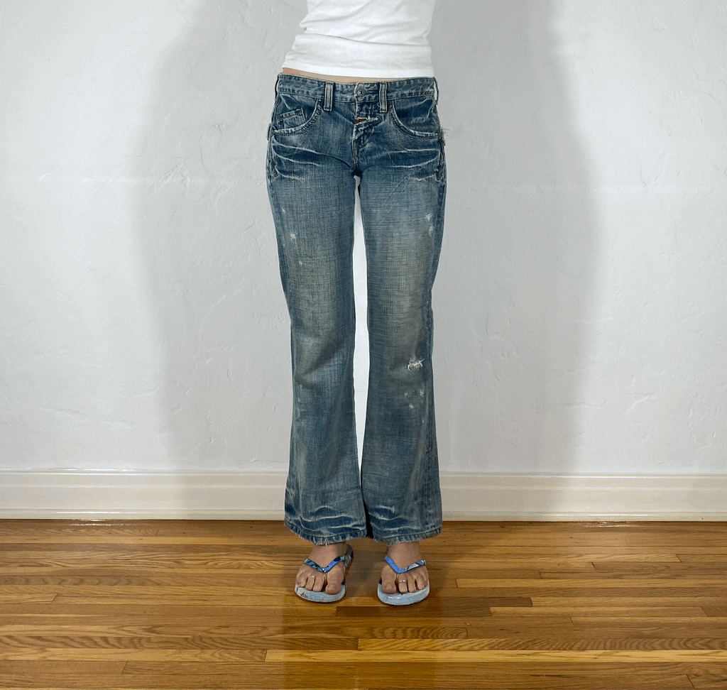 Marithe + Francois Girbaud Ripped Pocket Jeans, S