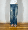 Diesel Relaxed Distressed Blue Jeans, S/M