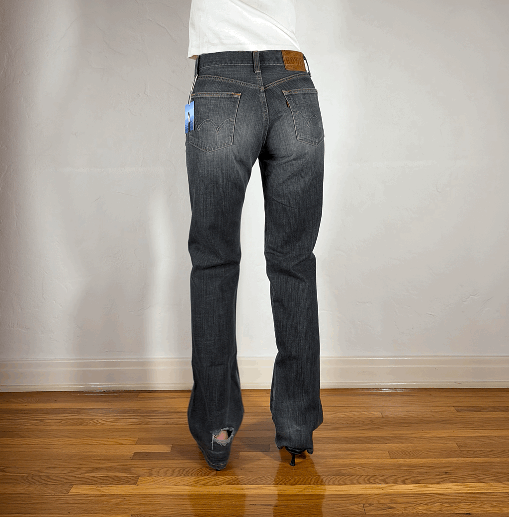 Edwin Gray Baggy Hole Jeans, S