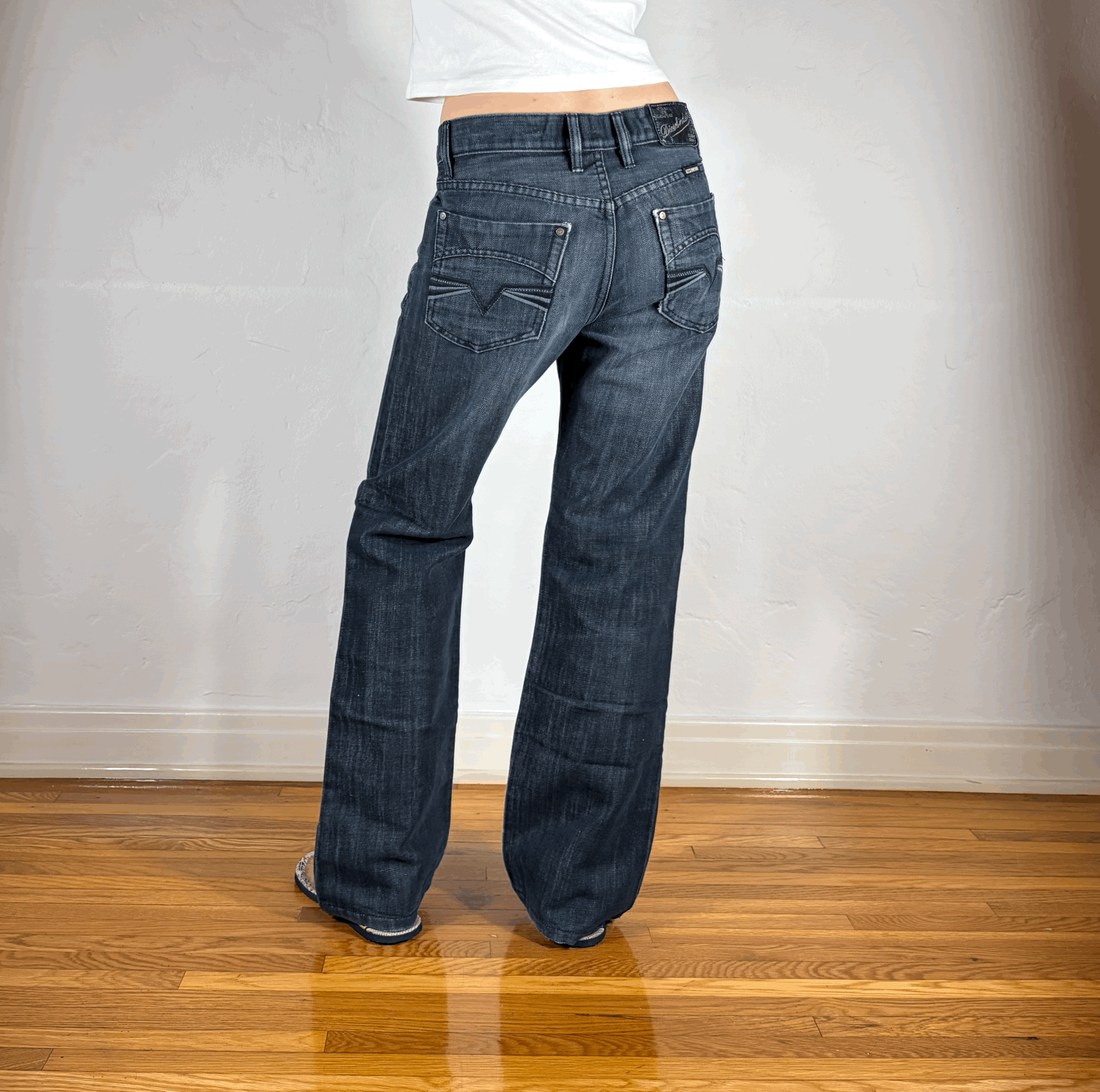 Diesel Relaxed Gray Jeans, M