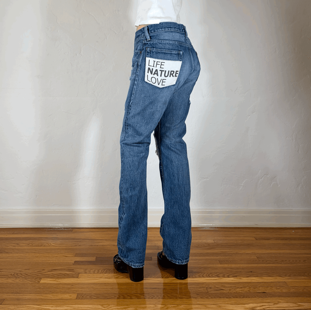 Free City Patchwork Jeans, M