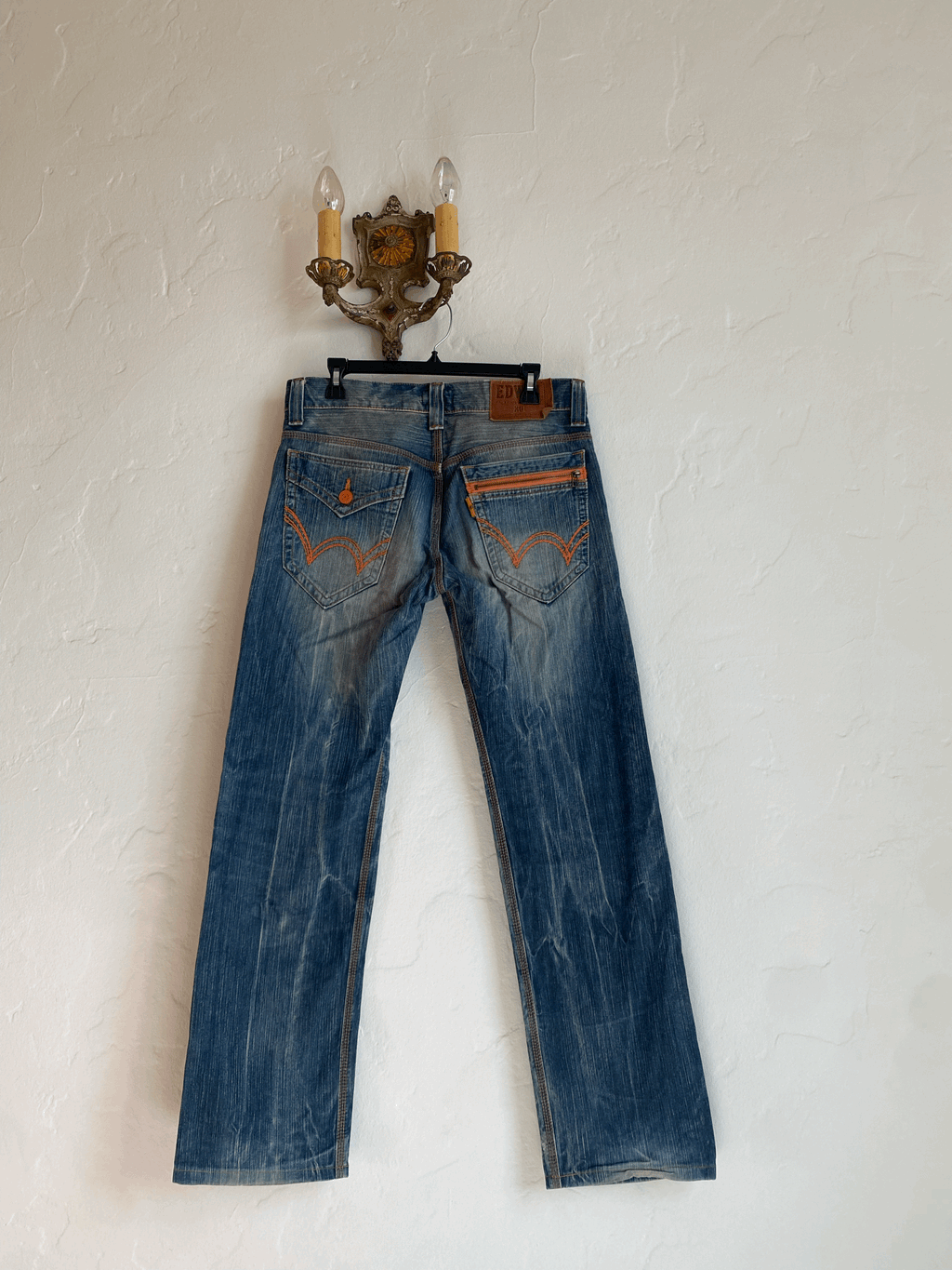 Edwin Orange Stitch Jeans, XS/S