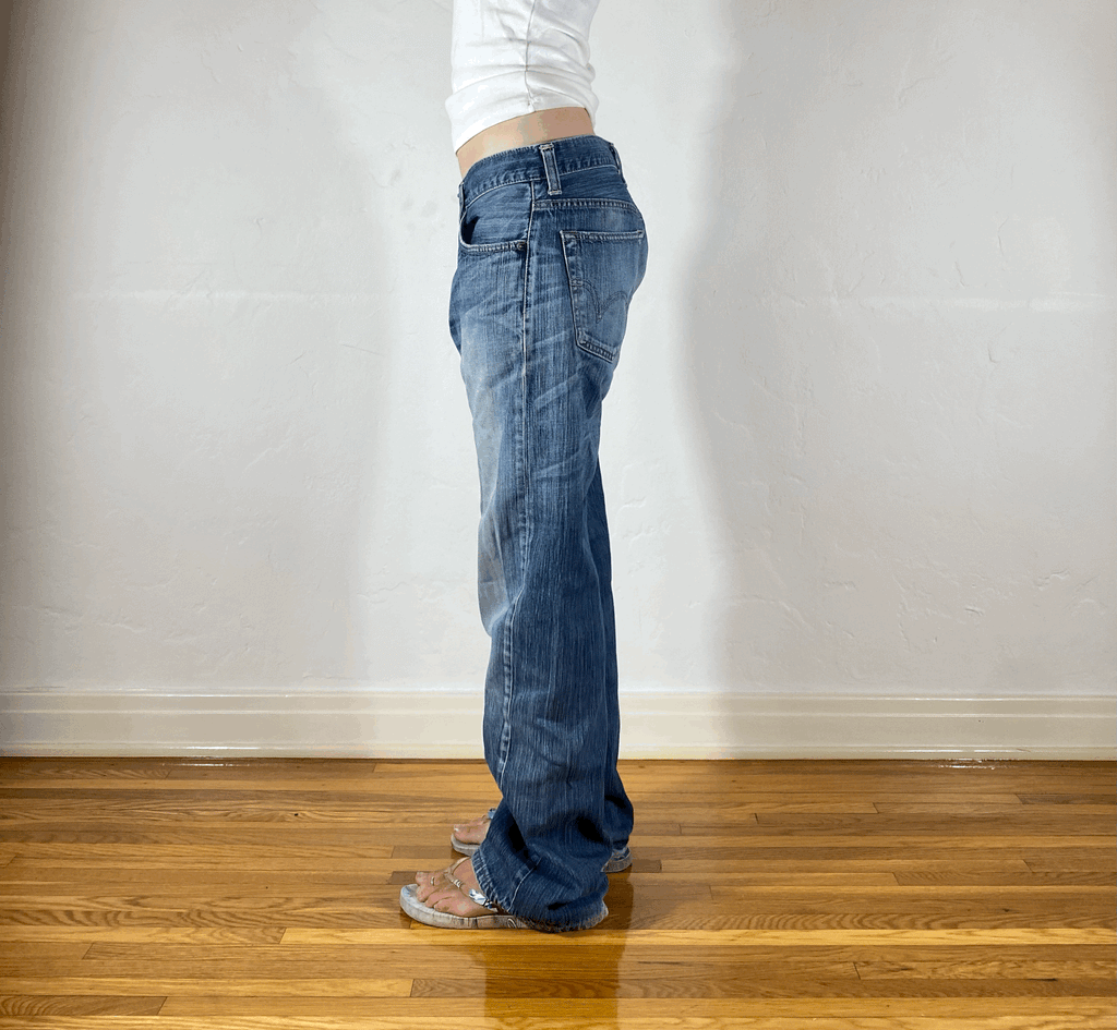 Edwin Unique Blue Baggy Jeans, L