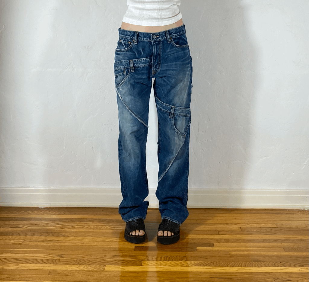 Japanese Overlay Jeans, M