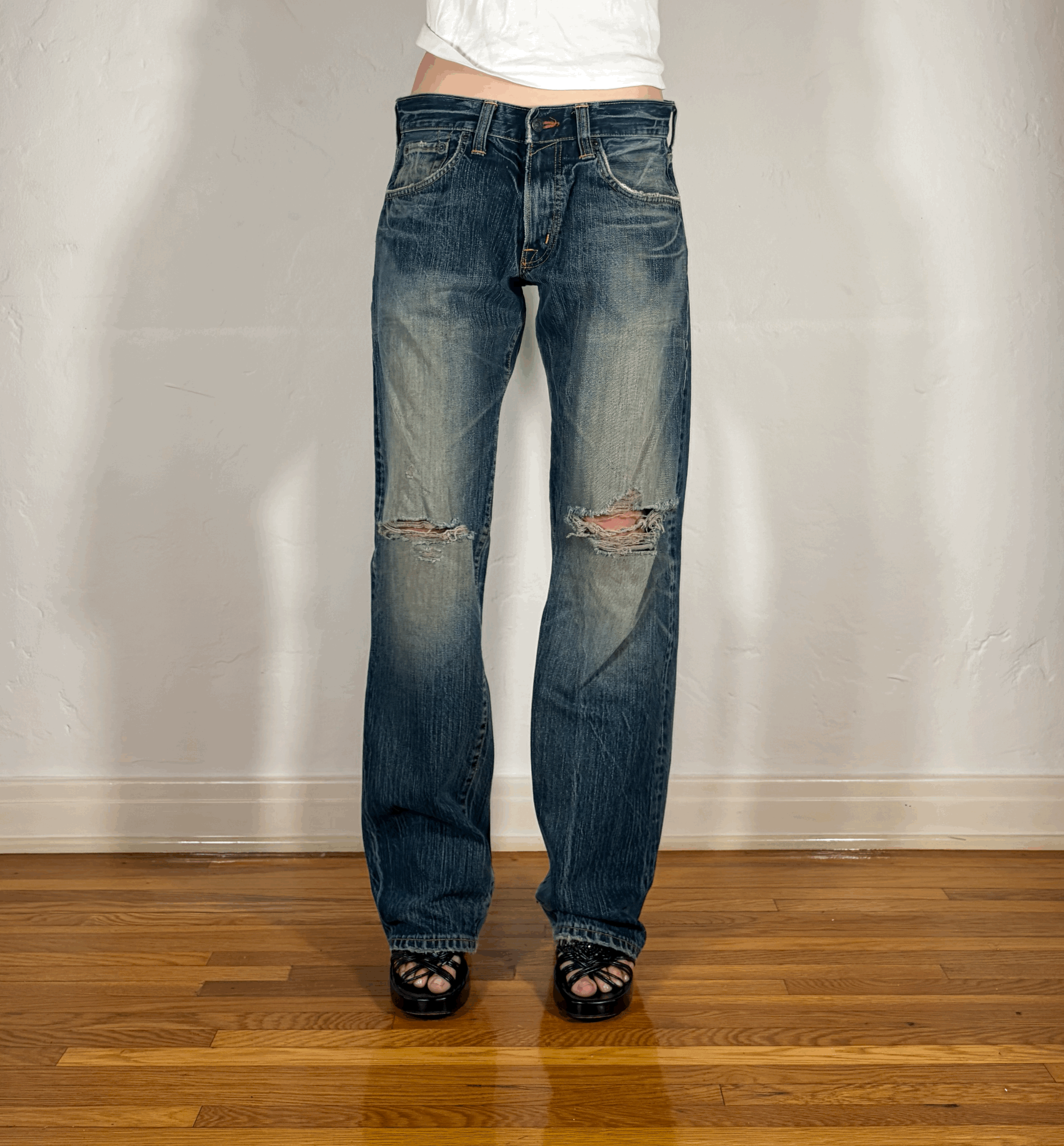Edwin Unique Blue Baggy Jeans, M