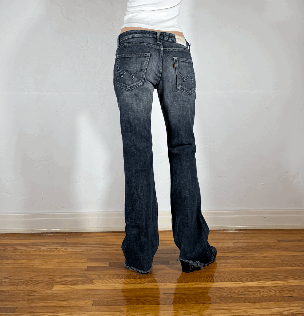 Soft Dark Gray/Black Jeans, S/M