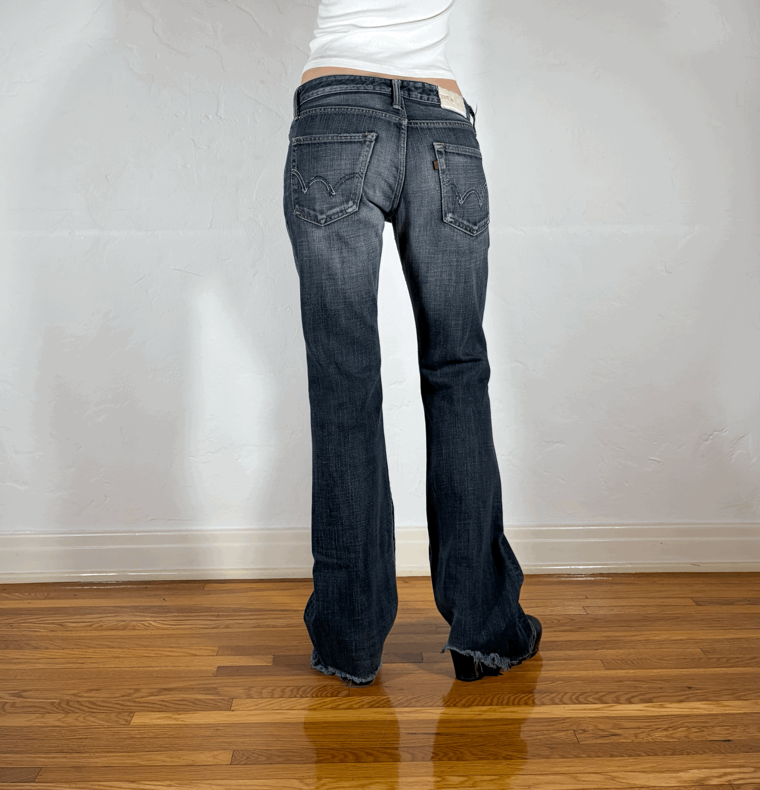 Soft Dark Gray/Black Jeans, S/M