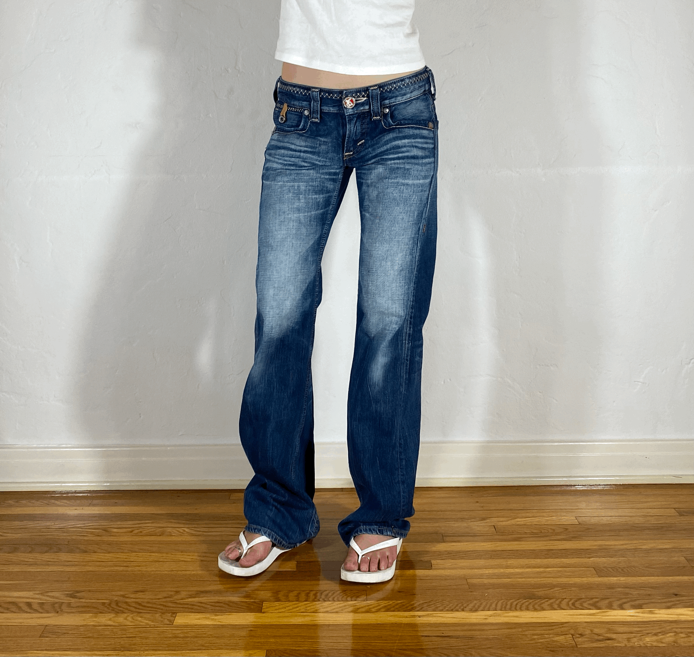 Edwin Knit Button Cinch Jeans, S