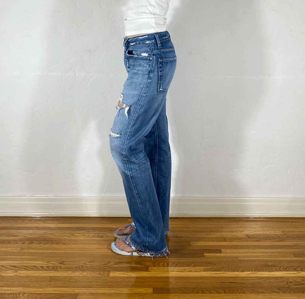 Diesel Ripped and Repaired Double Button Jeans, M