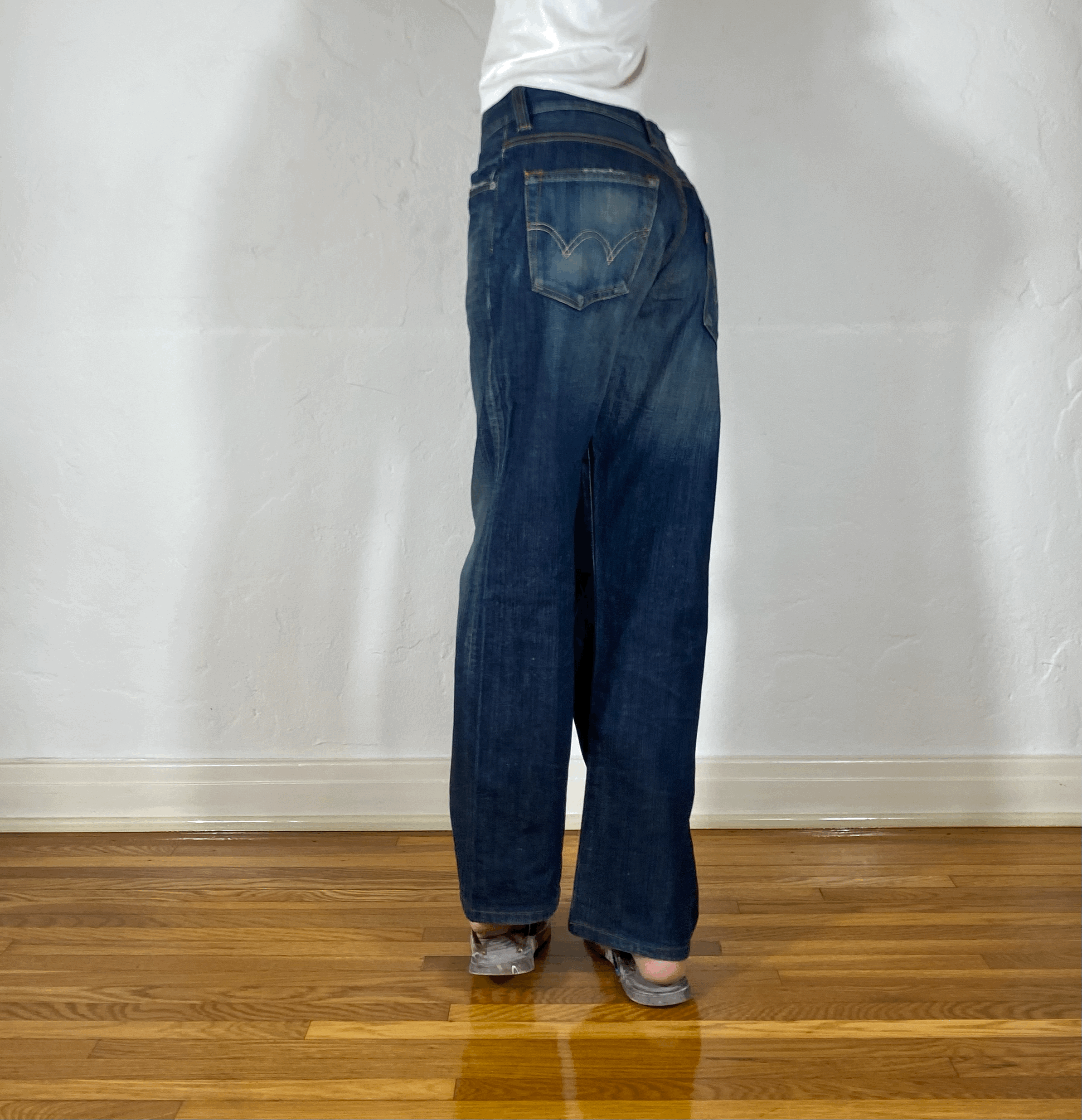 Dark Blue Baggy Jeans, M
