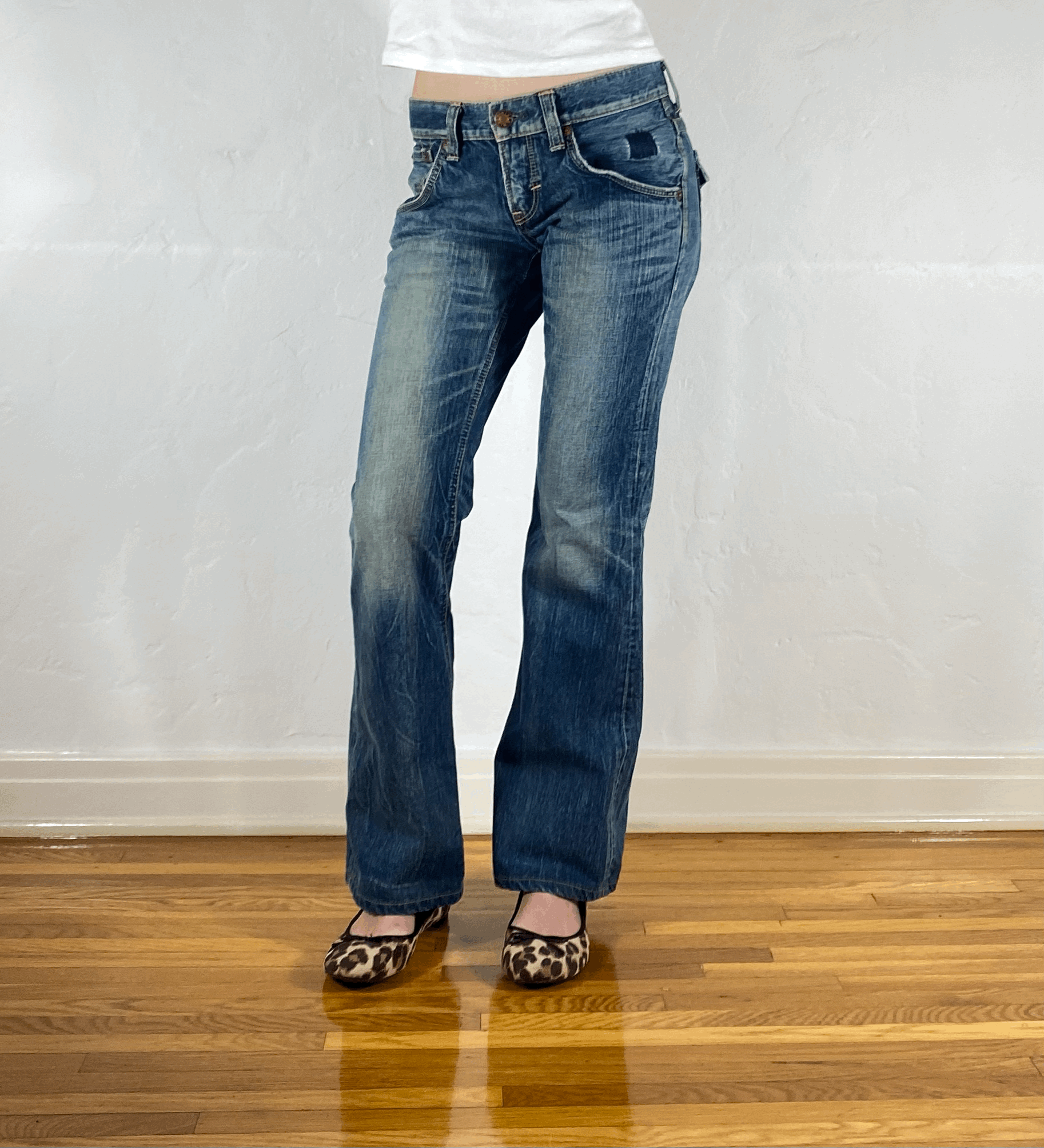 Edwin Blue Flare Jeans, S/M