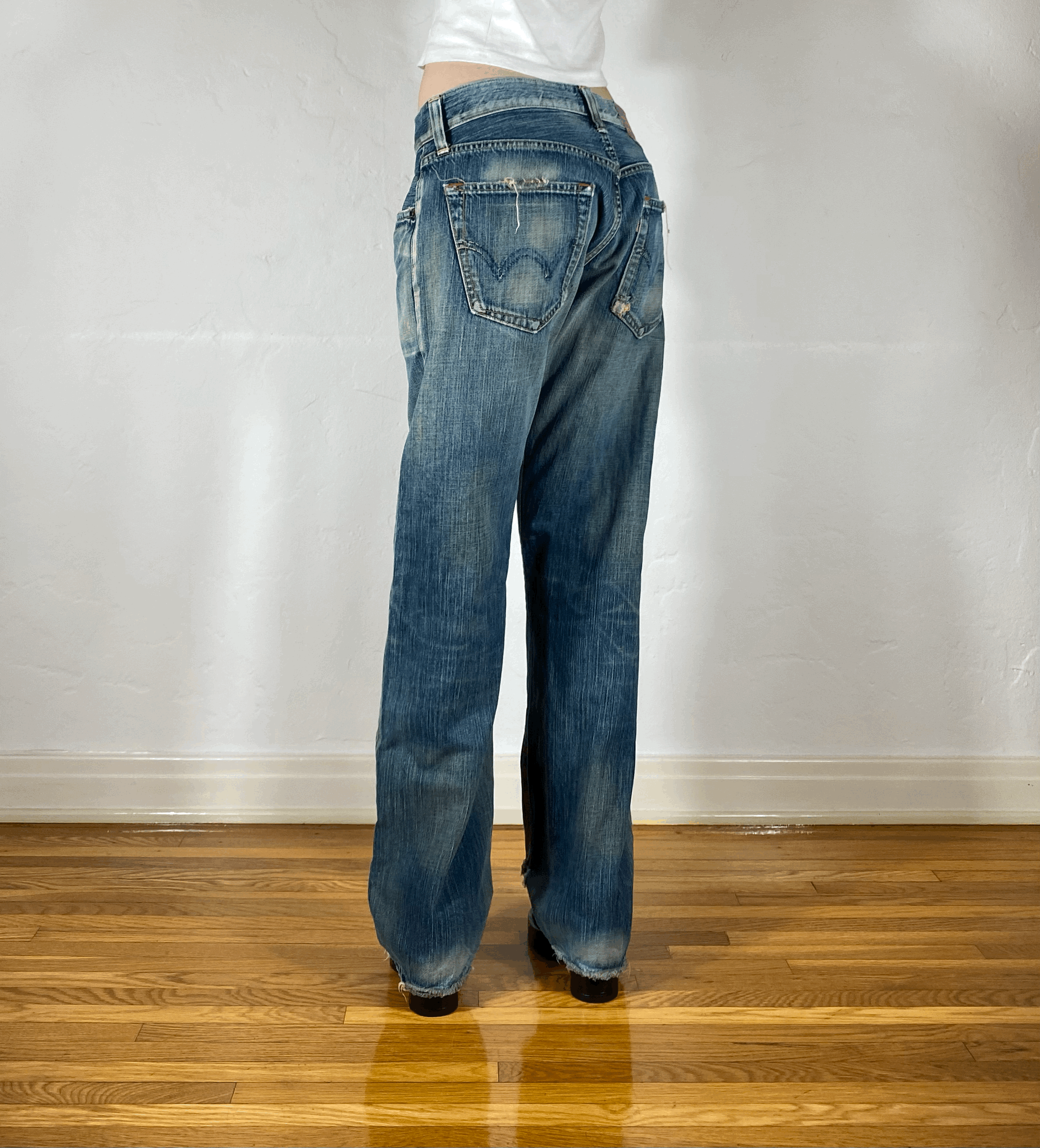 Unique Blue Baggy Jeans, M