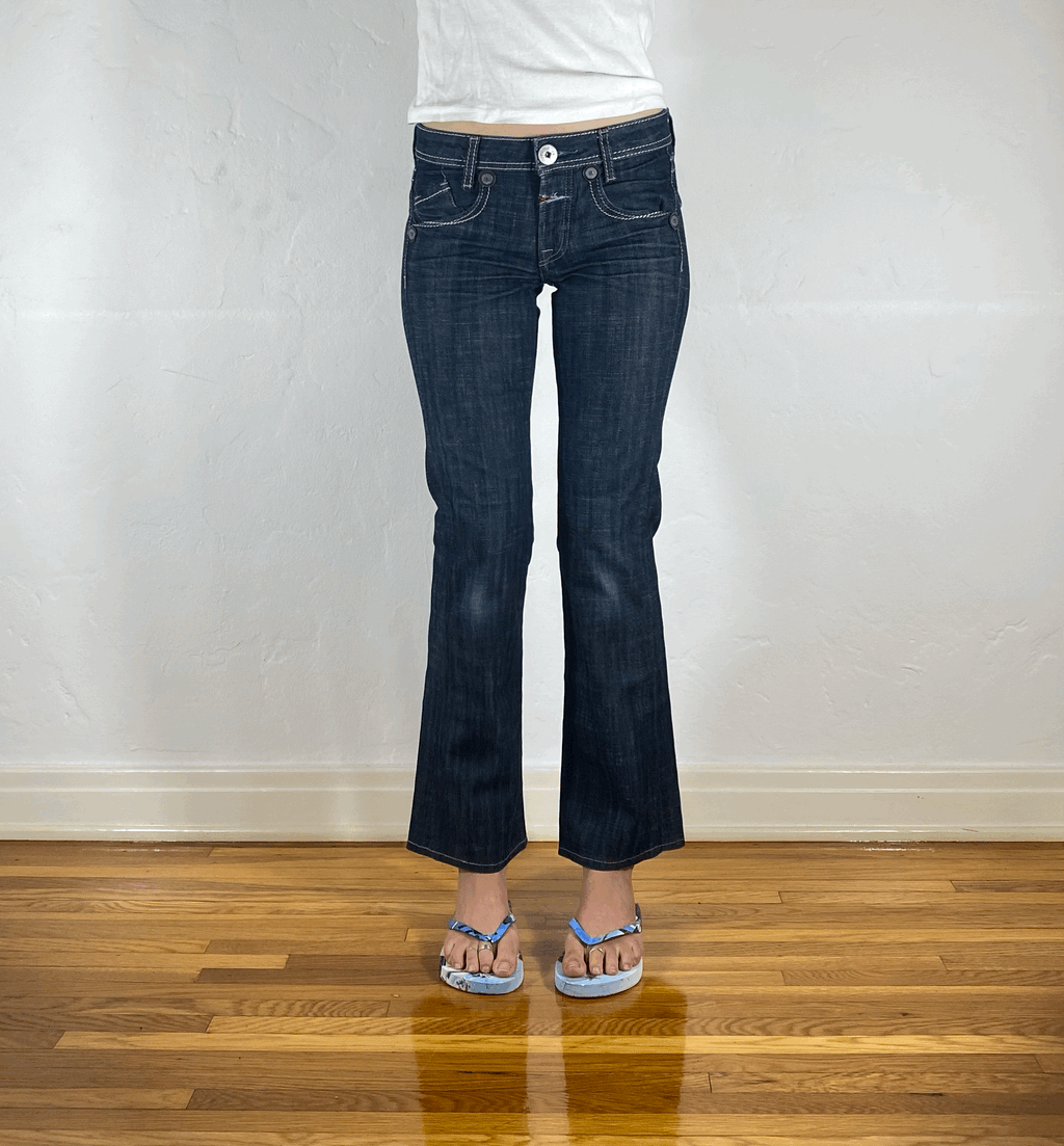 Marithe + Francois Girbaud Straight Dark Jeans, S