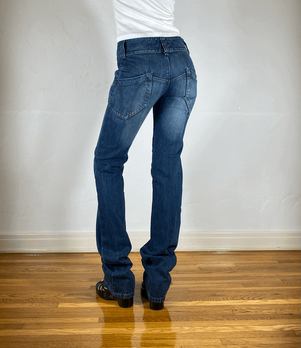 Miss Sixty Leggy Low Rise Jeans, XS