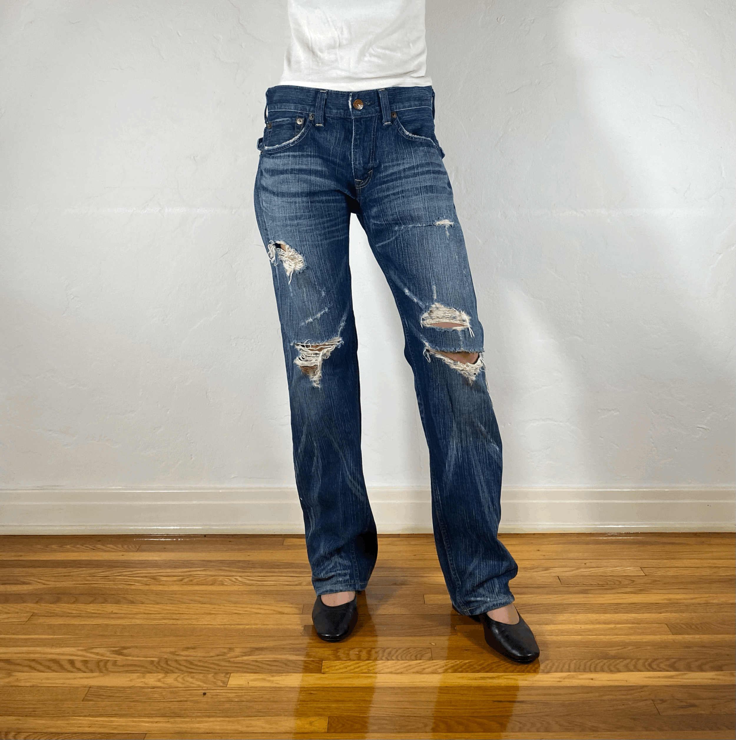 Edwin Blue Rainbow Stitch Jeans, M