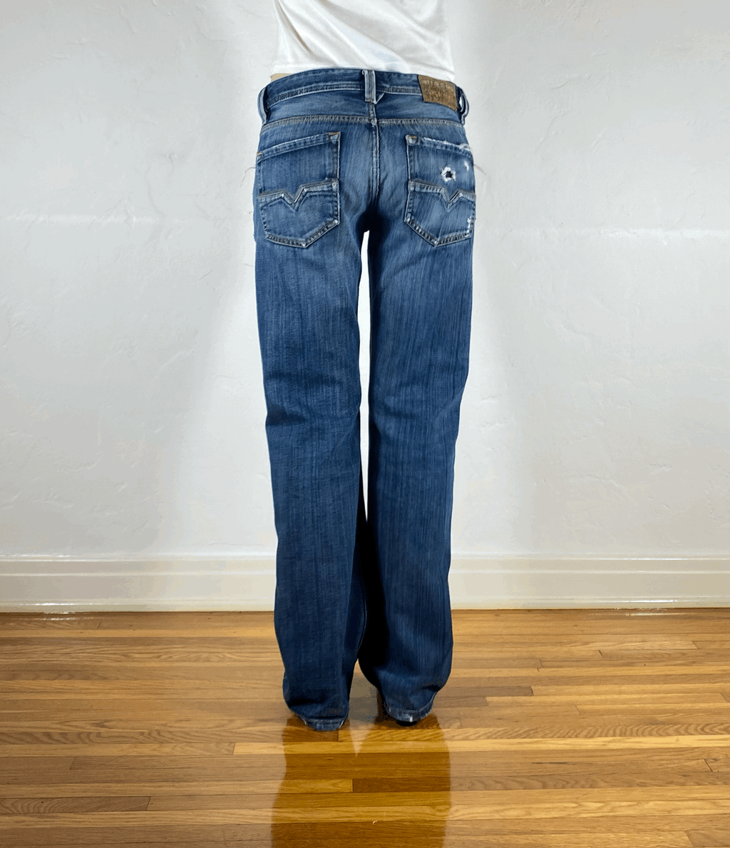Diesel Relaxed Blue Jeans, S