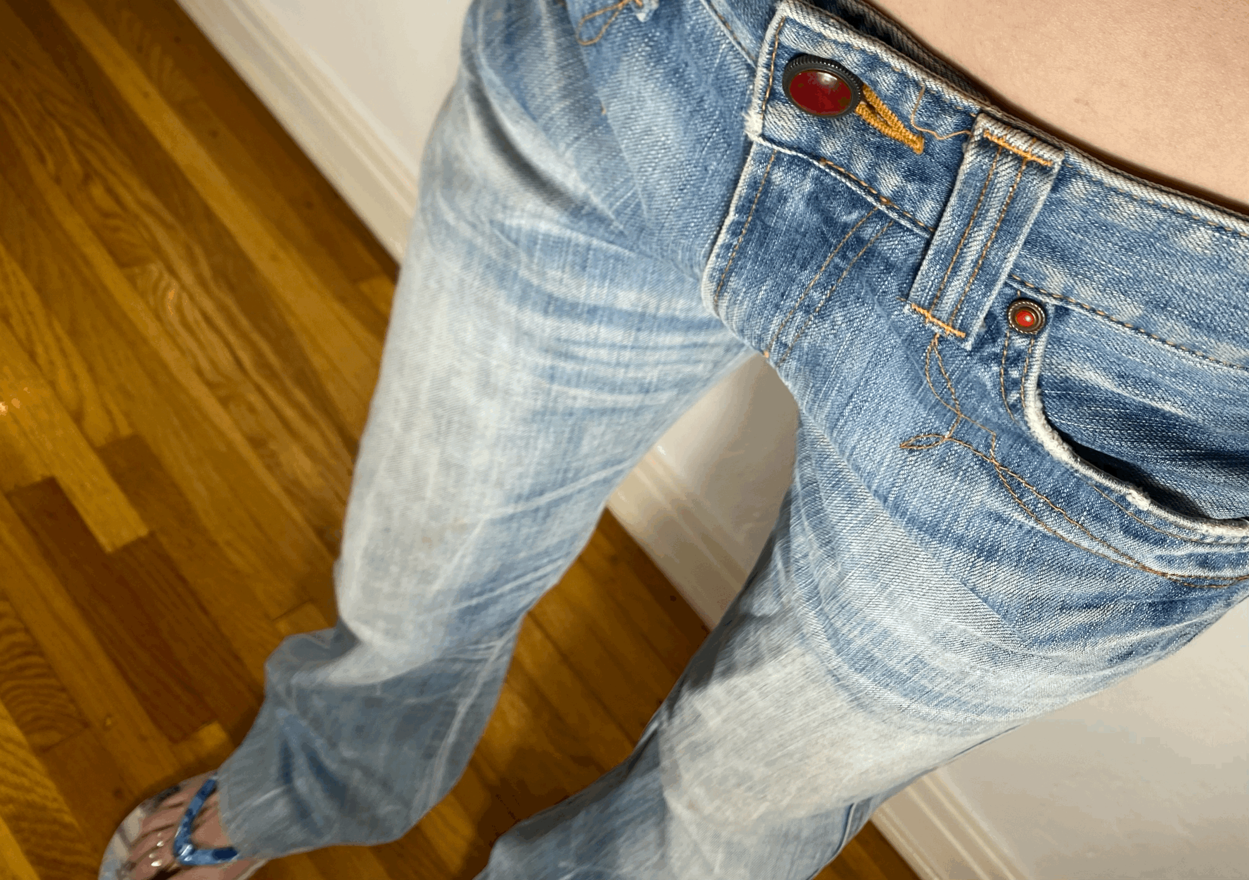 Edwin Light Blue Flare Jeans, M