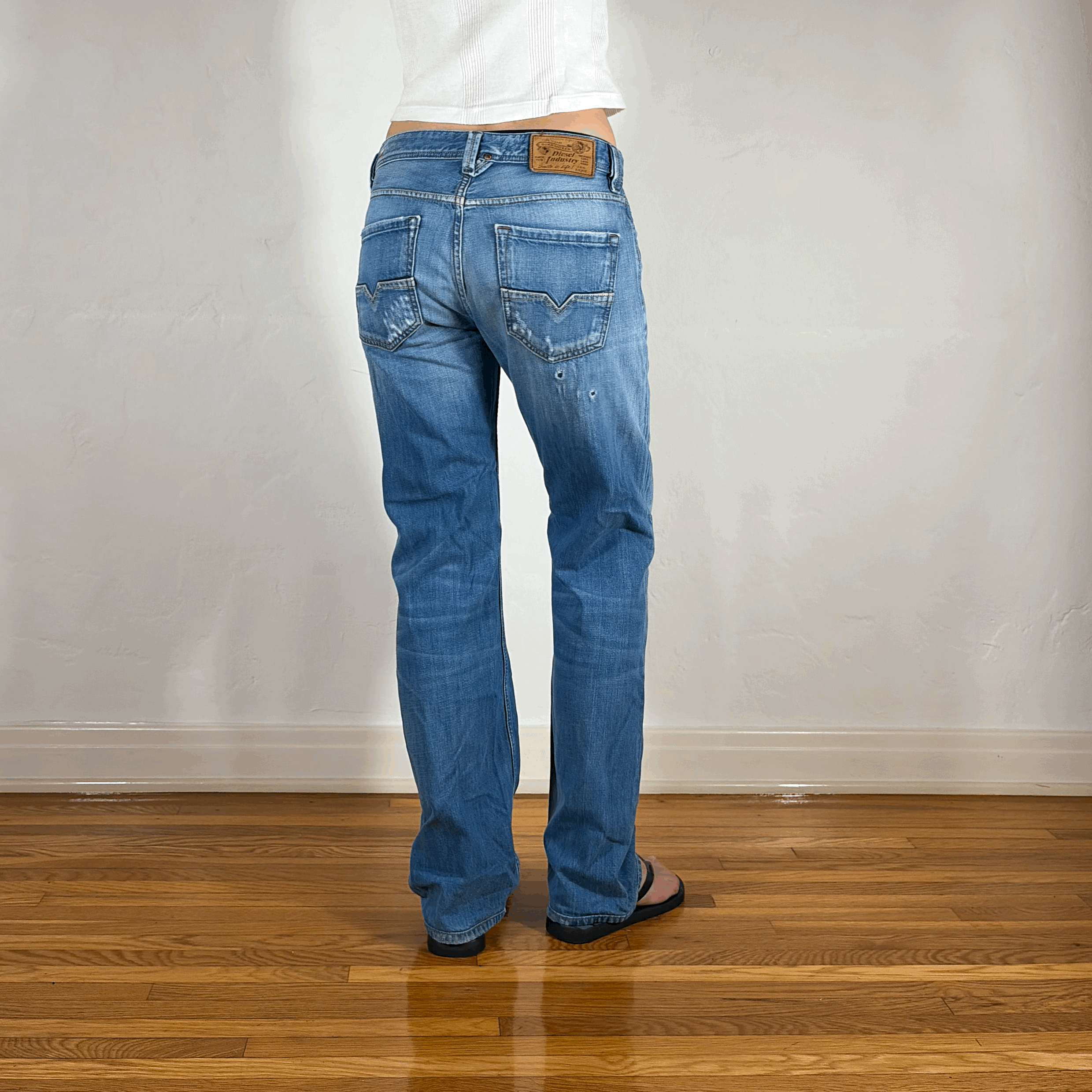 Diesel Relaxed Ripped and Repaired Jeans, S