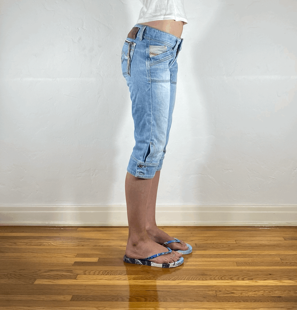 Diesel Light Blue Capri Jeans, XS/S