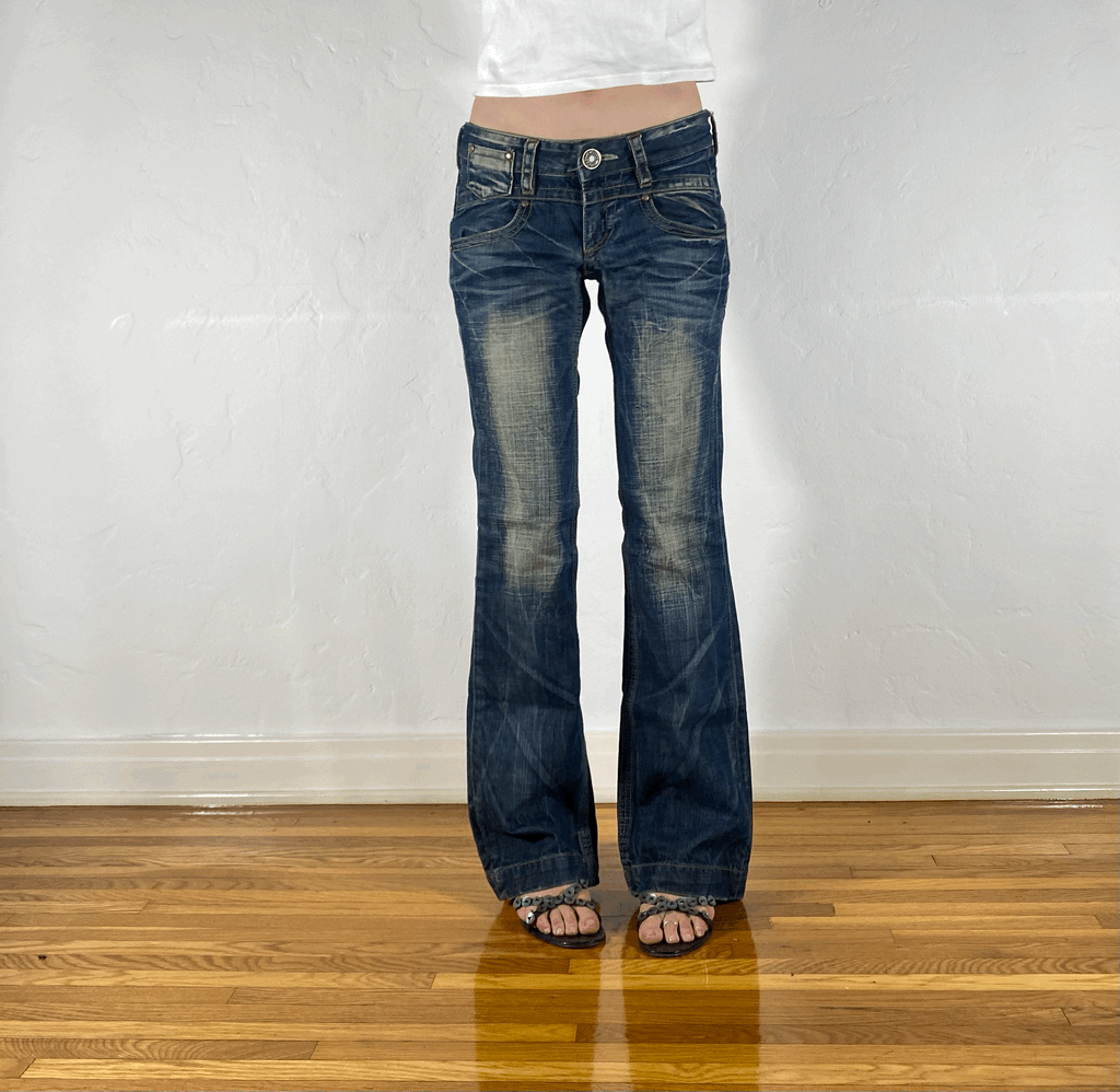 Lolita Low Rise Faded Pocket Jeans, S