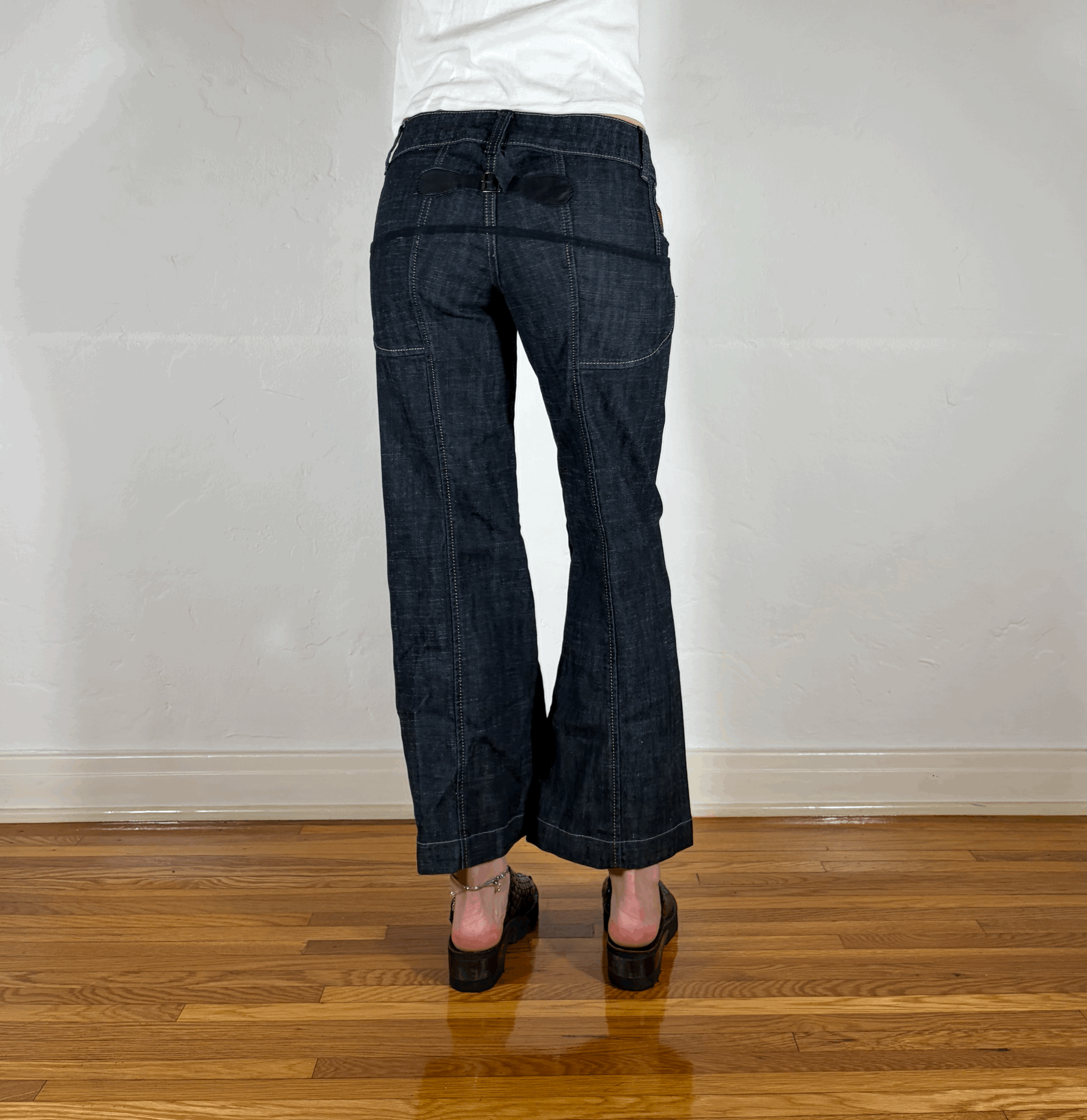 Marithe + Francois Girbaud Cinch Cropped Jeans, S