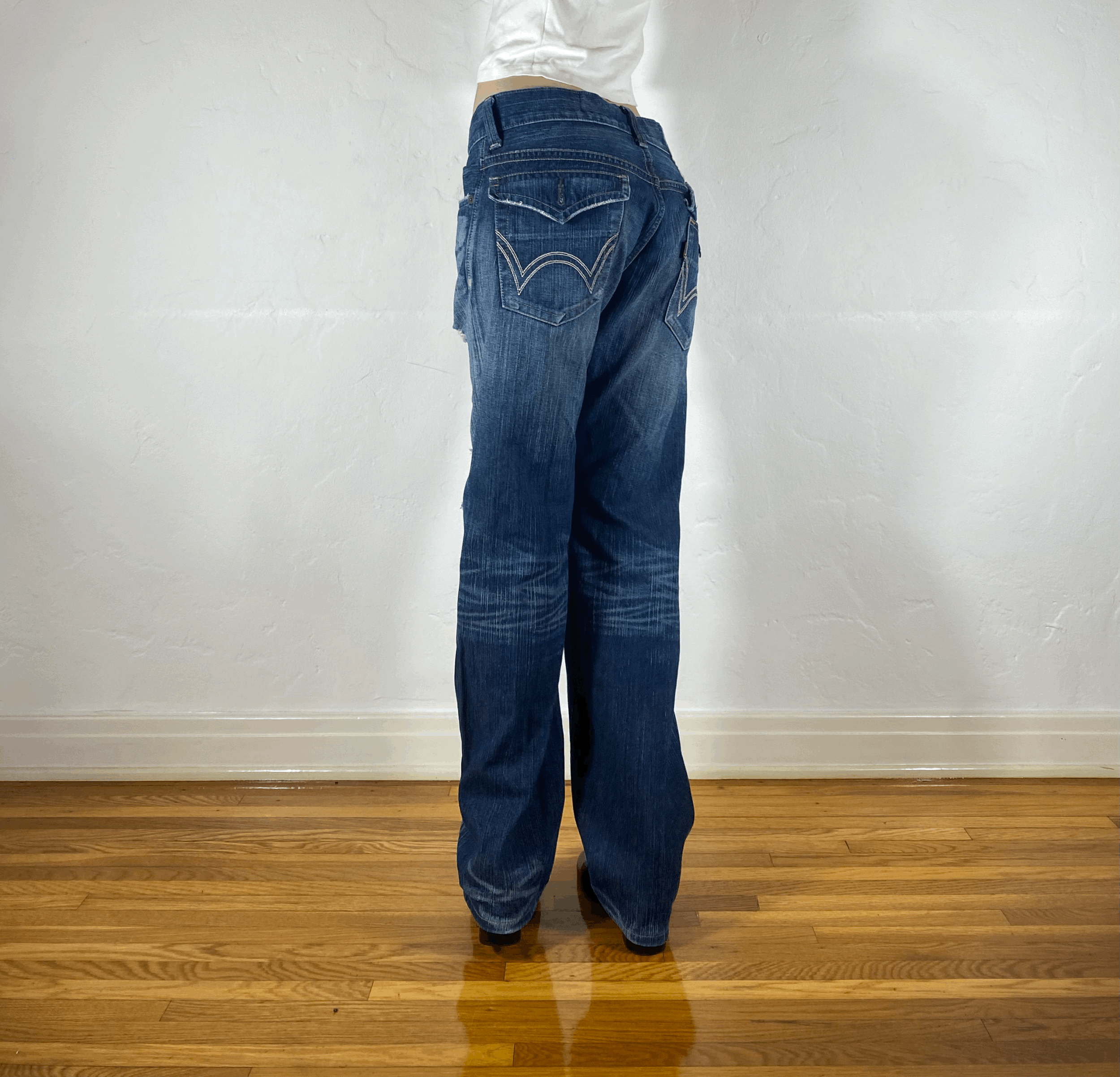 Edwin Blue Rainbow Stitch Jeans, M