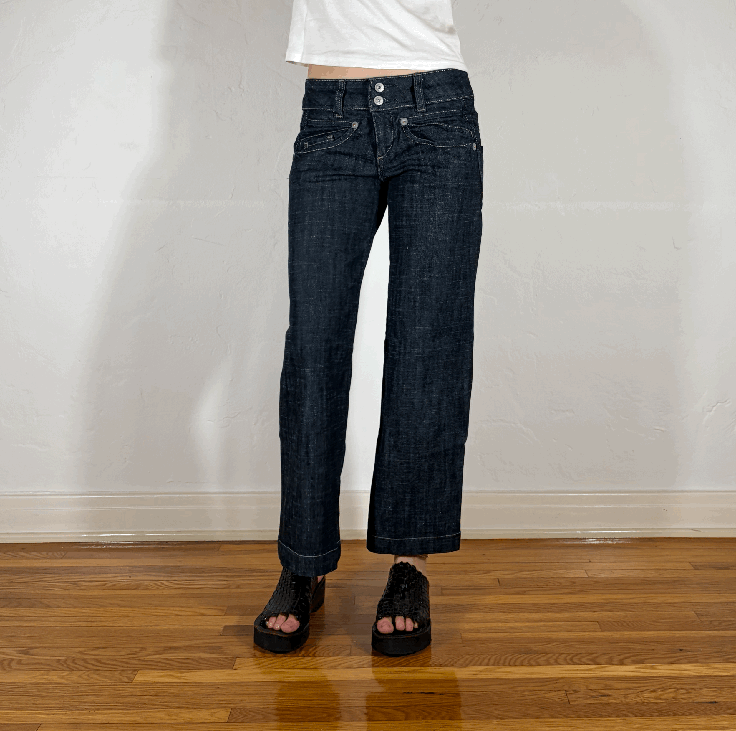 Marithe + Francois Girbaud Cinch Cropped Jeans, S