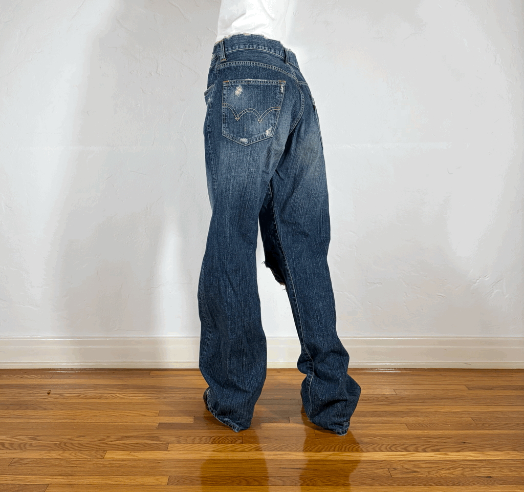Soft Distressed Jeans, XL