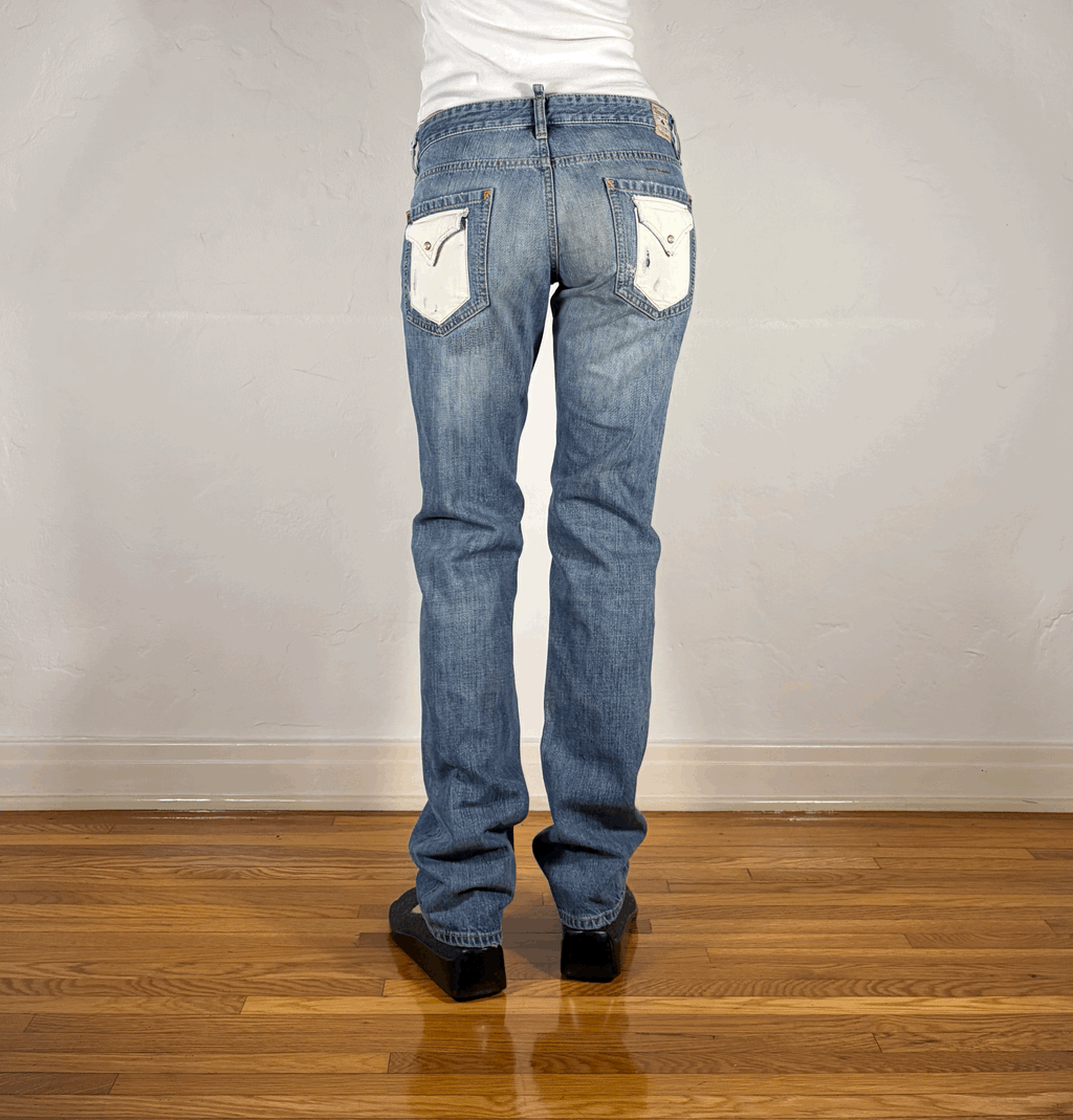 DSquared White Pocket Jeans, S