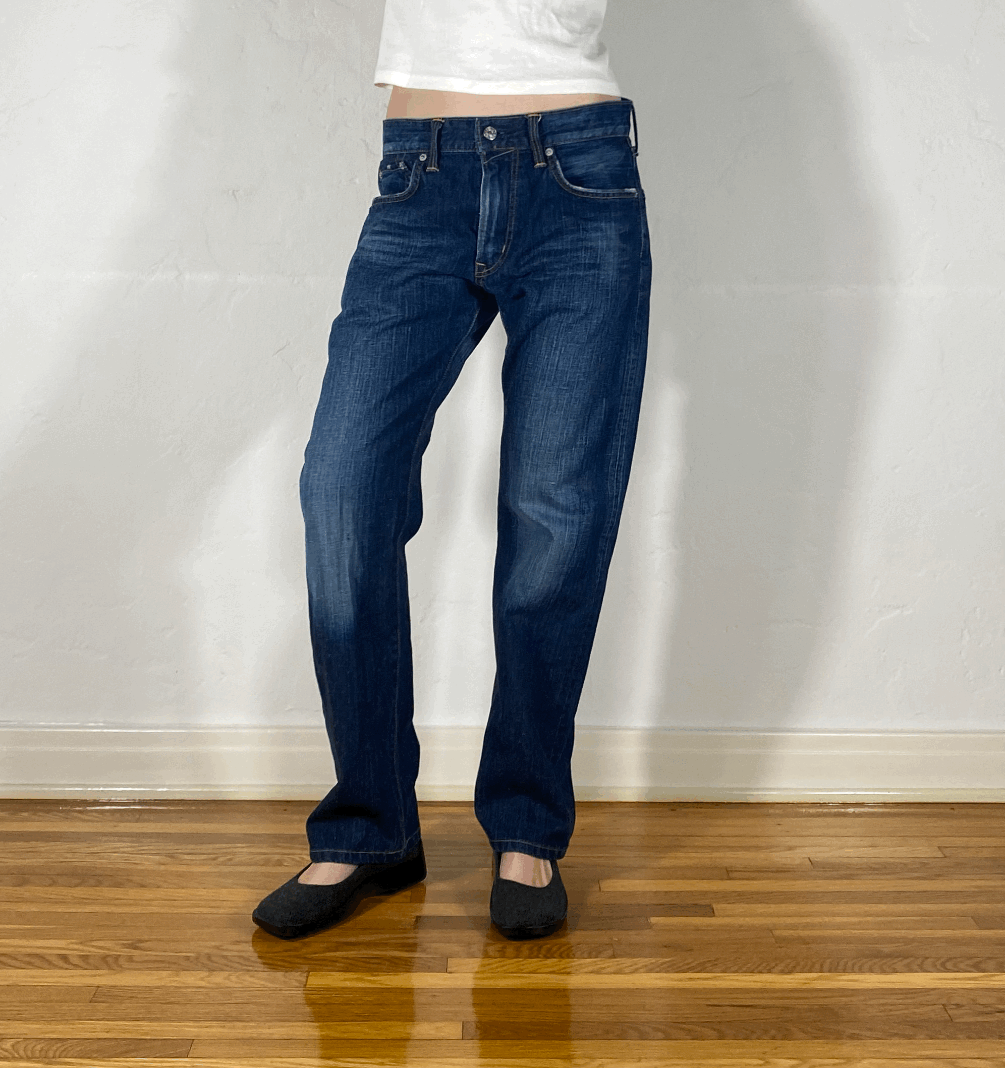 Soft Dark Baggy Jeans, M