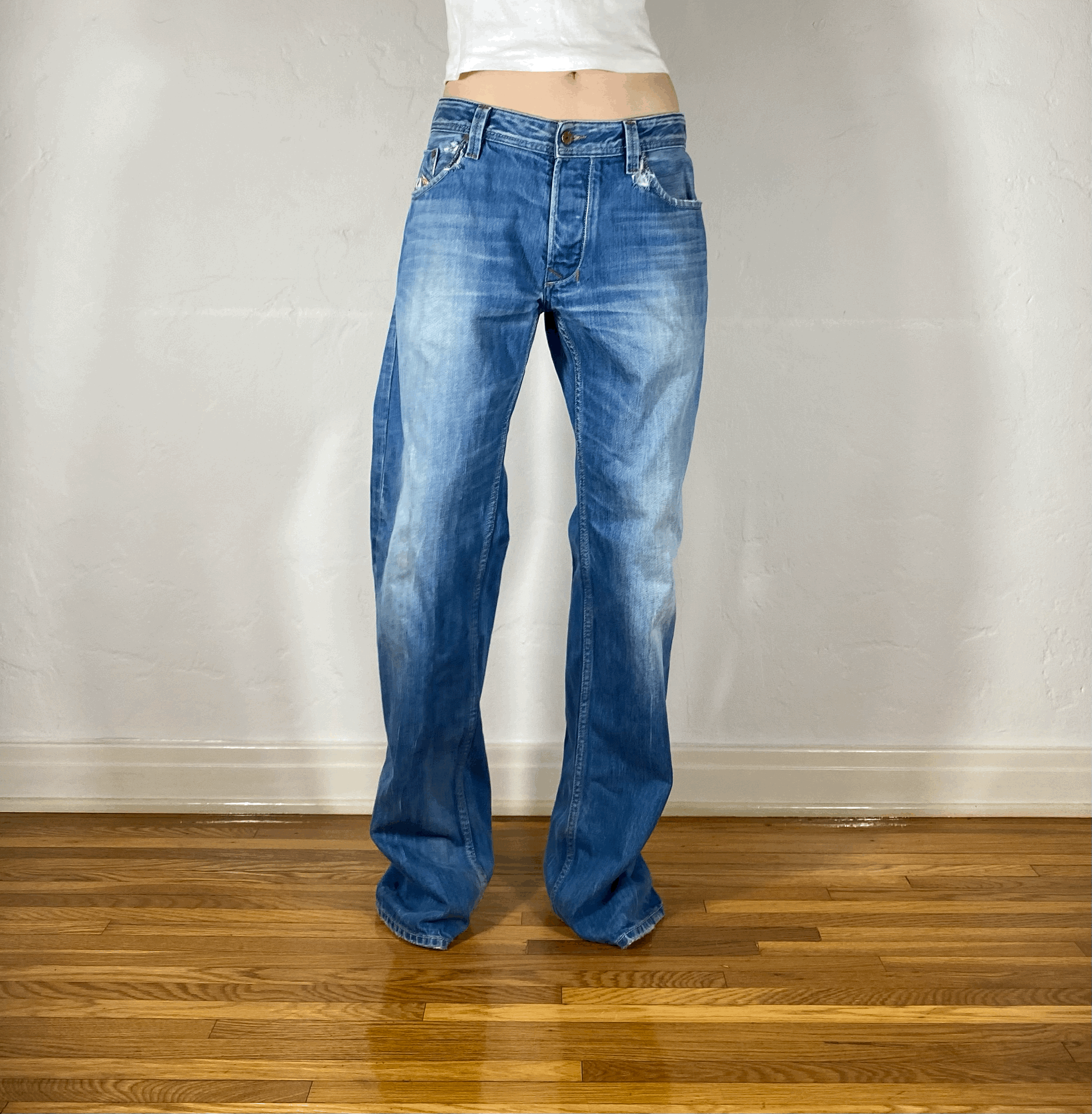 Diesel Relaxed Blue Jeans, XL