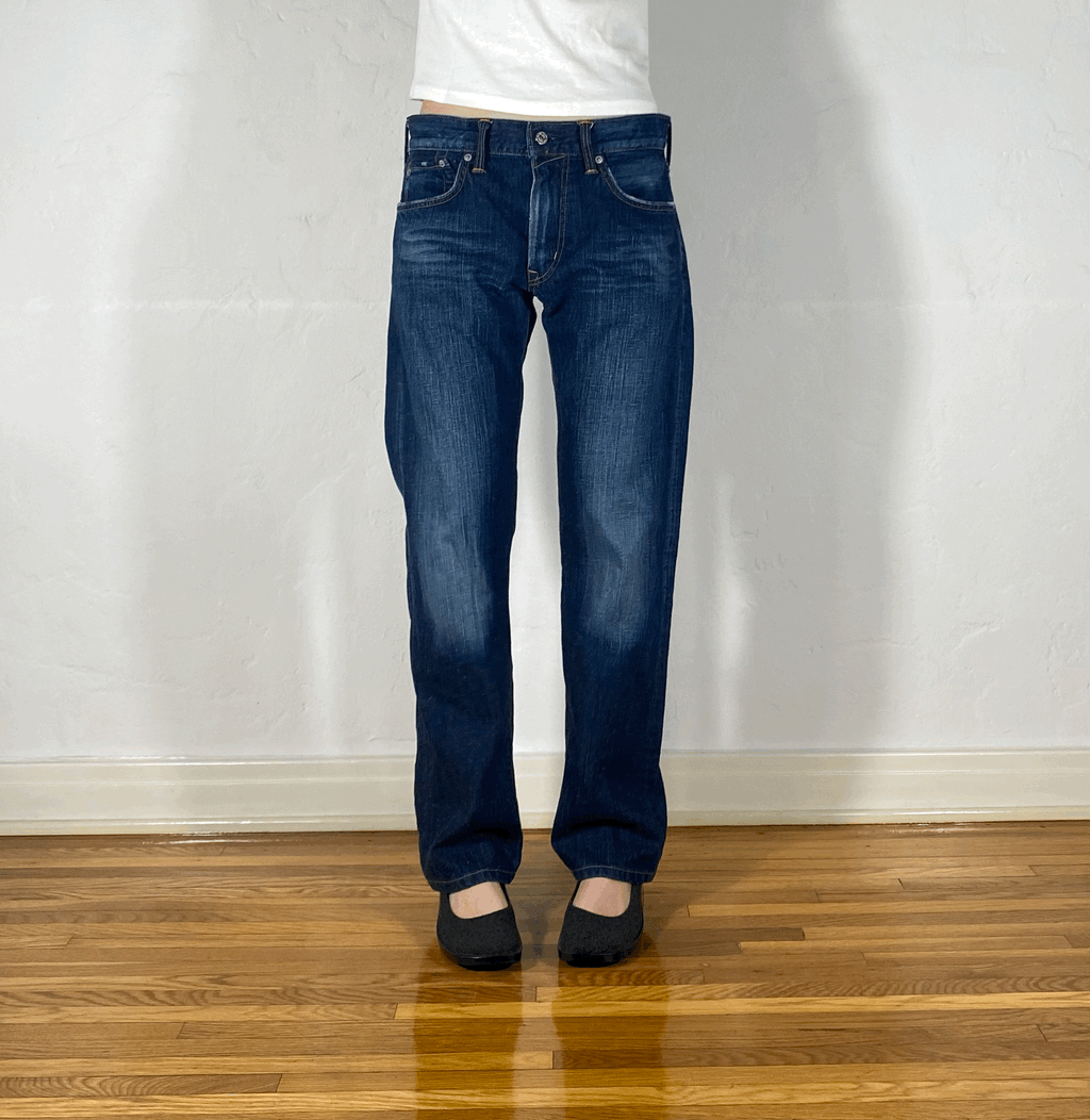 Soft Dark Baggy Jeans, M
