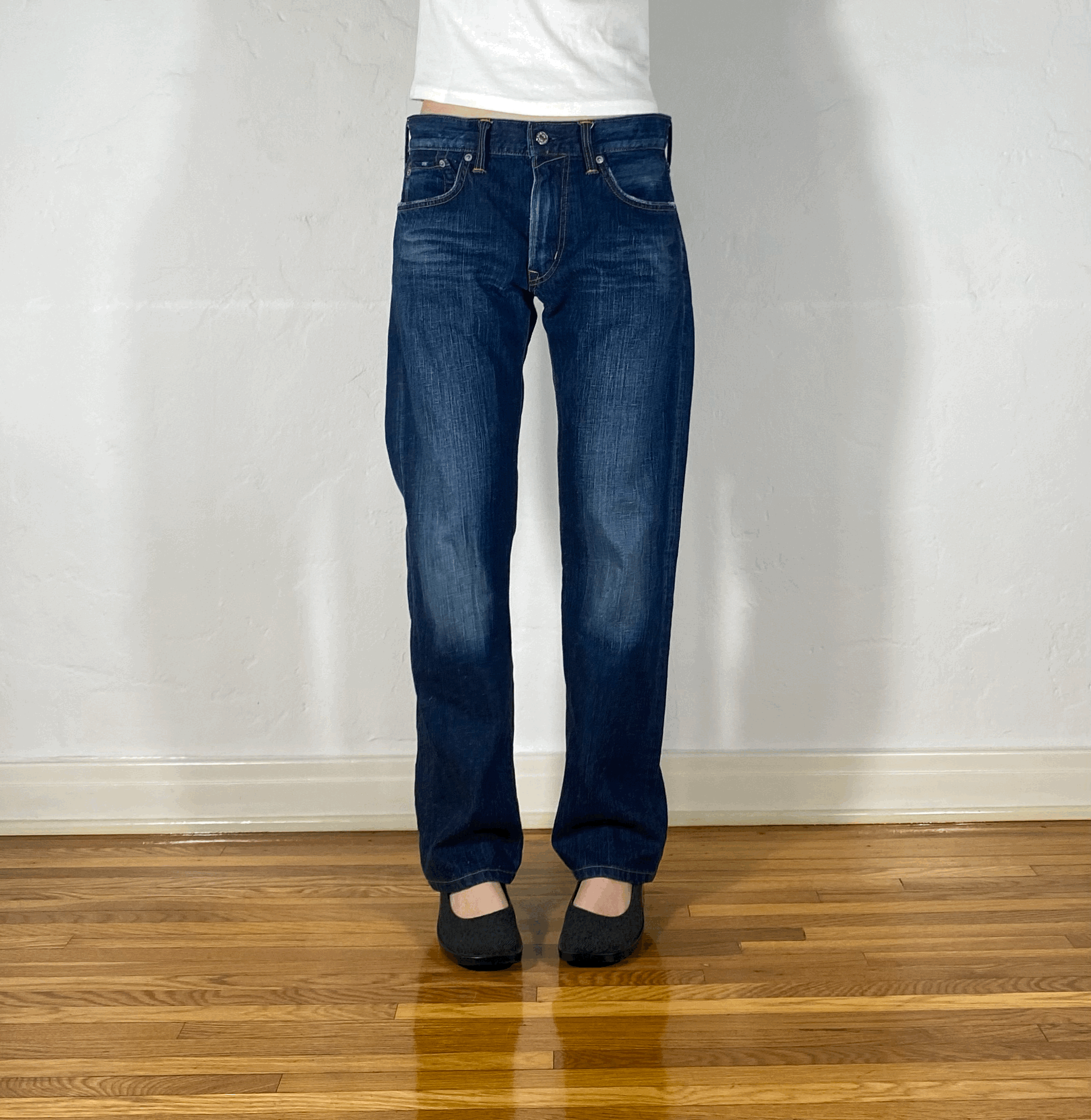 Soft Dark Baggy Jeans, M