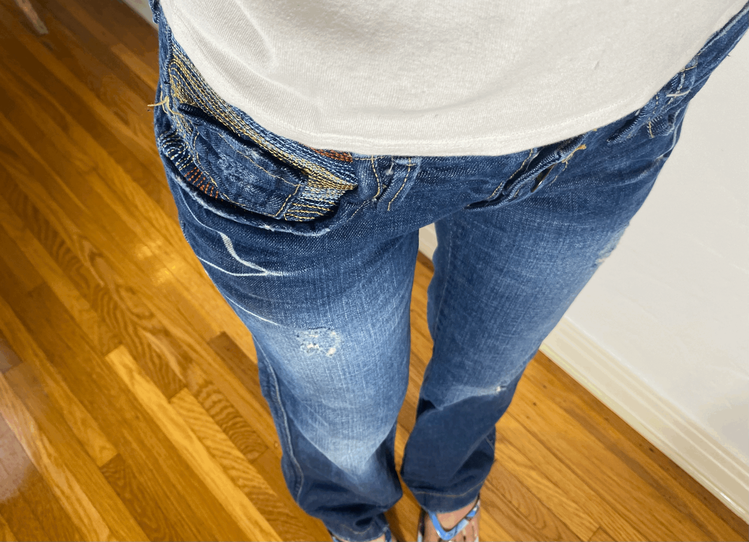 Studio RP Rainbow Stitch Jeans, S