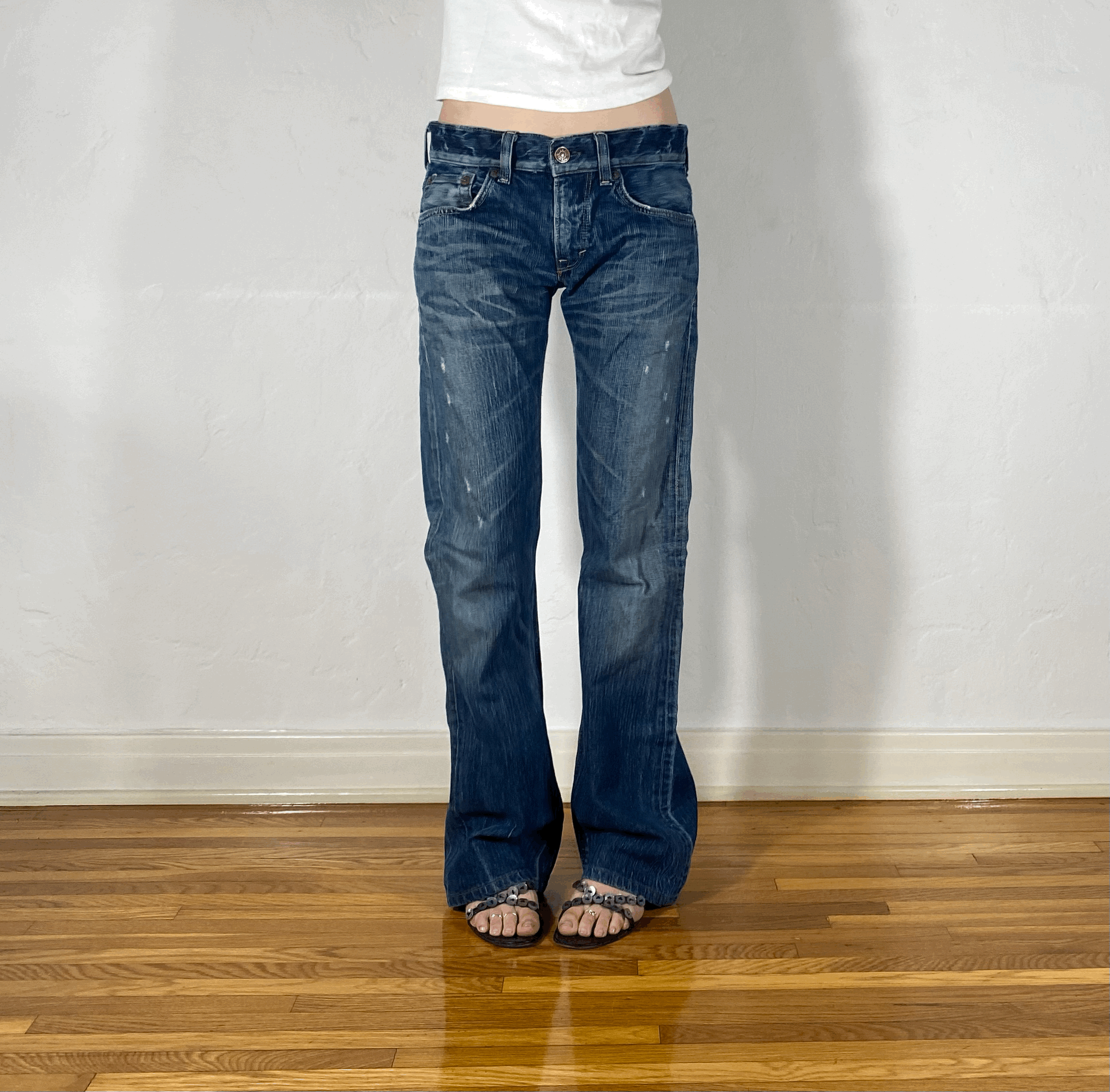 Edwin Blue Flare Jeans, S/M