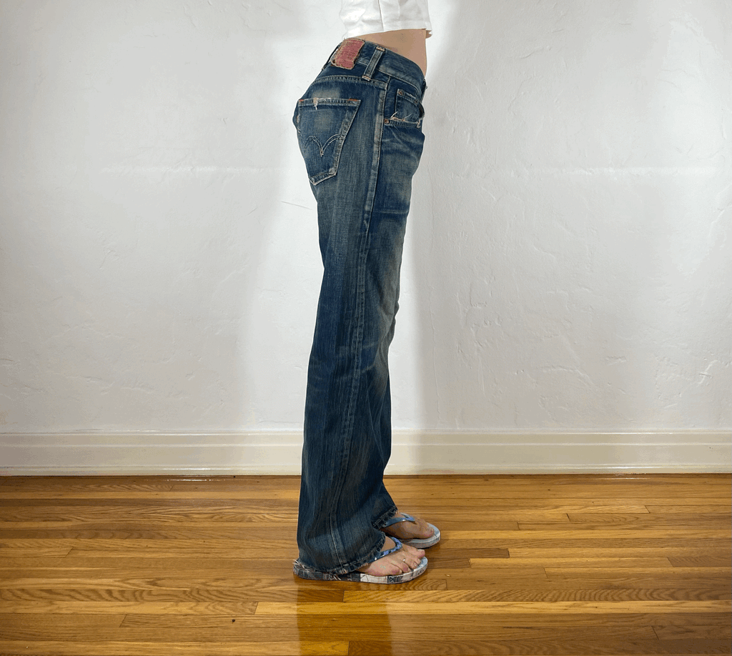 Edwin Unique Blue Baggy Jeans, S