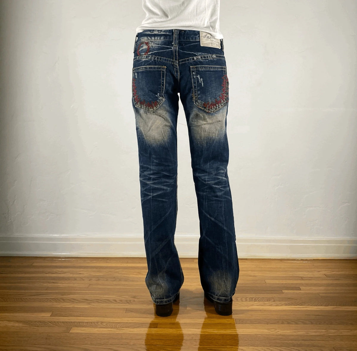 Lolita Red Stitched Jeans, S/M