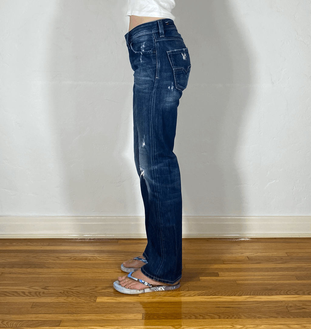 Diesel Relaxed Dark Blue Jeans, S